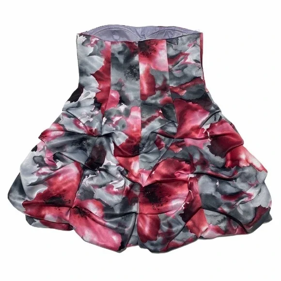 JUMP Apparel Bubble Hem Strapless Floral Dress - Picture 8 of 12